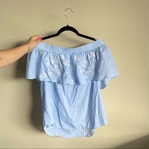 Bohemian Striped Off Shoulder Top